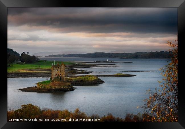 Castle Stalker Scotland Framed Print by Angela Wallace