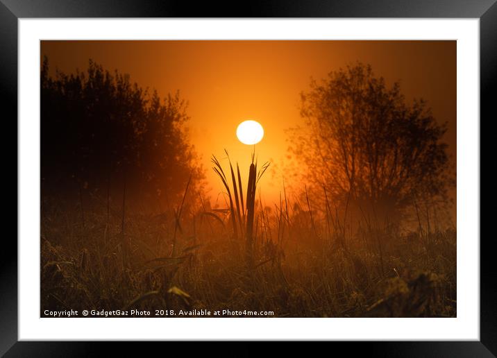 Sunrise from beneath the marshes Framed Mounted Print by GadgetGaz Photo