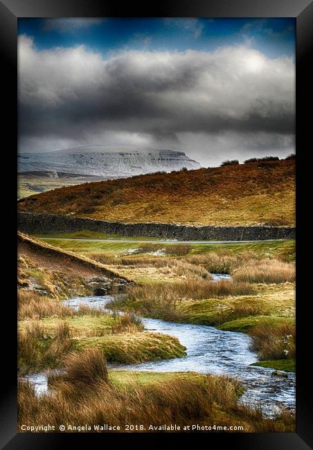 Pen-y-ghent Framed Print by Angela Wallace