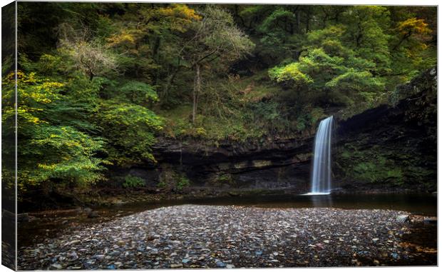 Sgwd Gwladus in Waterfall Country Canvas Print by Leighton Collins