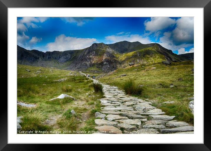 The Walk Cwm Idwal Framed Mounted Print by Angela Wallace