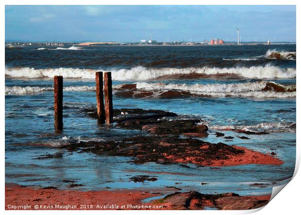 The Sea At Whitley Bay Print by Kevin Maughan