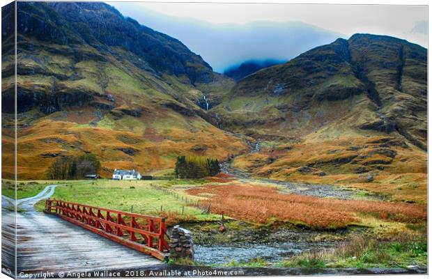 Hills of Glencoe valley Canvas Print by Angela Wallace