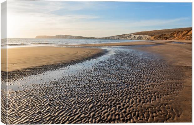 Compton Bay, Isle of Wight Canvas Print by Graham Custance