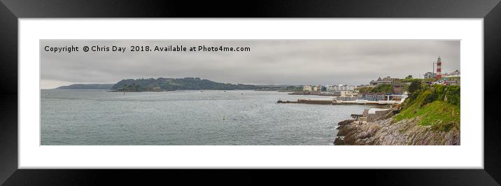 Plymouth Panorama Framed Mounted Print by Chris Day