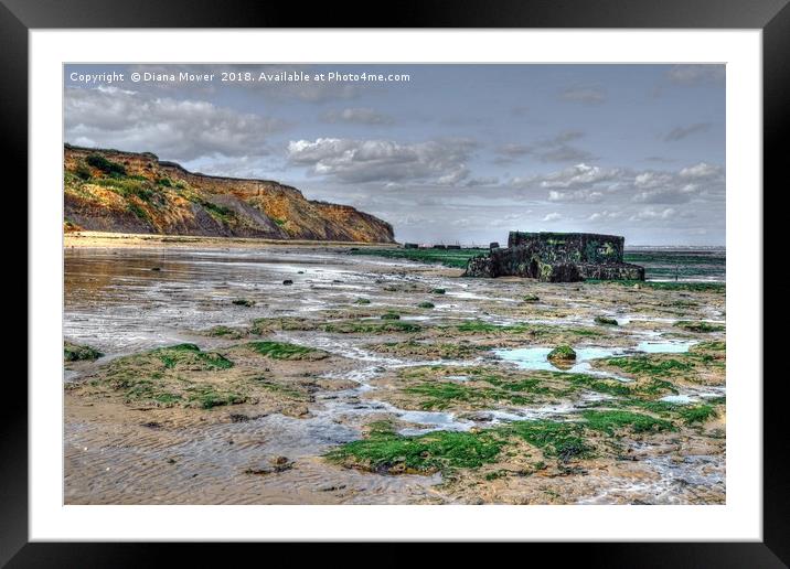 The Naze beach  Framed Mounted Print by Diana Mower