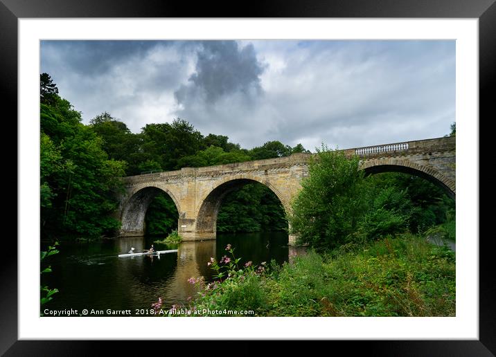 Prebends Bridge Durham Framed Mounted Print by Ann Garrett