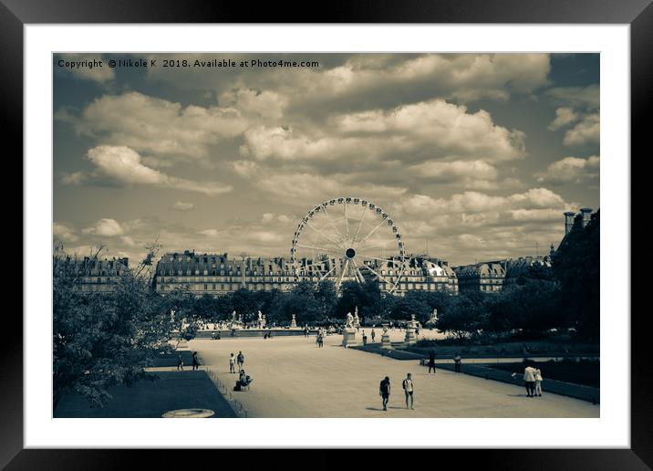 Tuileries Garden Jardin des Tuileries Framed Mounted Print by NKH10 Photography