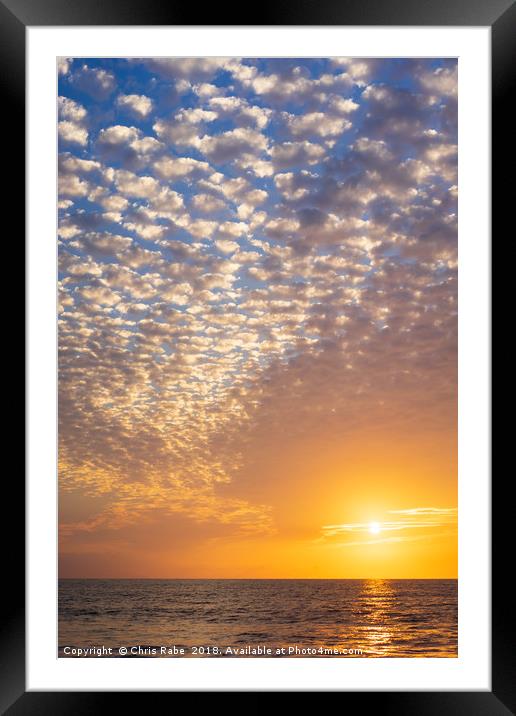 Sea, sun and clouds Framed Mounted Print by Chris Rabe