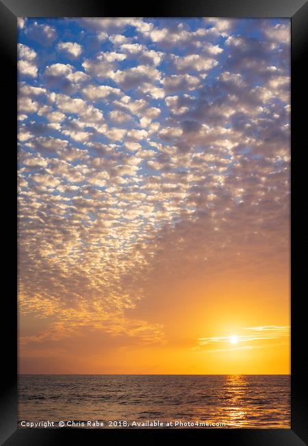 Sea, sun and clouds Framed Print by Chris Rabe