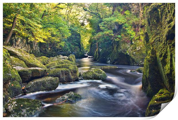 Fairy Glen - Betws y Coed Print by Rory Trappe