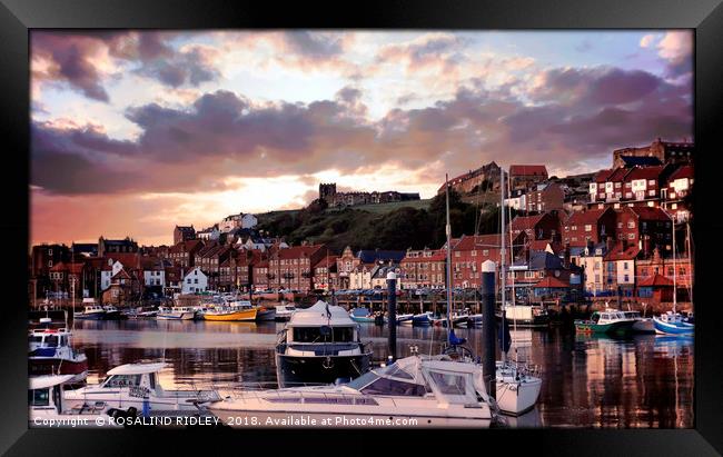 "Whitby Marina Autumn evening" Framed Print by ROS RIDLEY