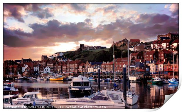 "Whitby Marina Autumn evening" Print by ROS RIDLEY