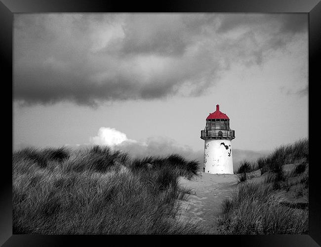 Lighthouse Red. Framed Print by Roy Barry