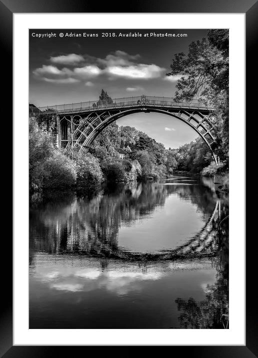 Iron Bridge Shropshire  Framed Mounted Print by Adrian Evans