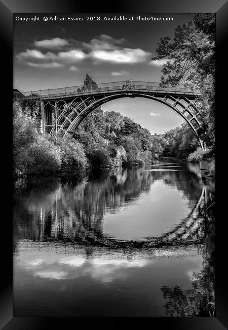 Iron Bridge Shropshire  Framed Print by Adrian Evans