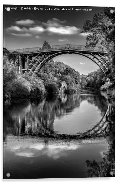 Iron Bridge Shropshire  Acrylic by Adrian Evans