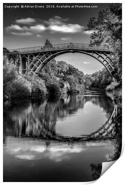Iron Bridge Shropshire  Print by Adrian Evans
