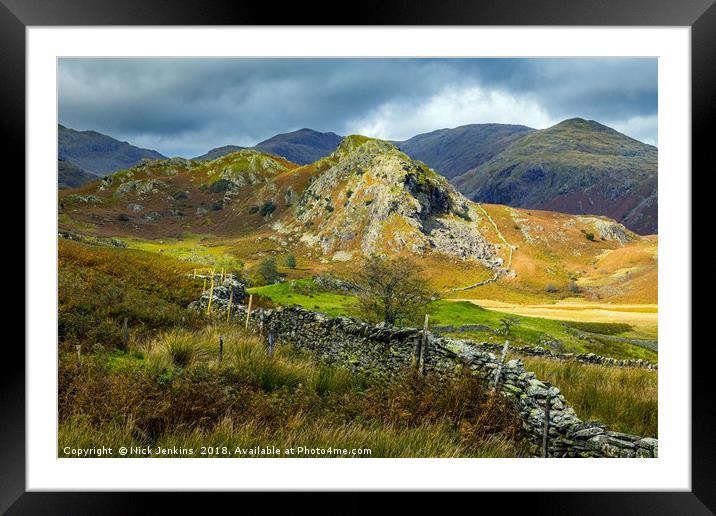 The Bell Coniston Fells in the Lake District  Framed Mounted Print by Nick Jenkins