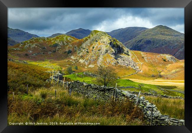 The Bell Coniston Fells in the Lake District  Framed Print by Nick Jenkins