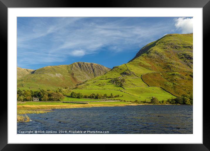 Hartsop Dodd across Brothers Water Lake District Framed Mounted Print by Nick Jenkins