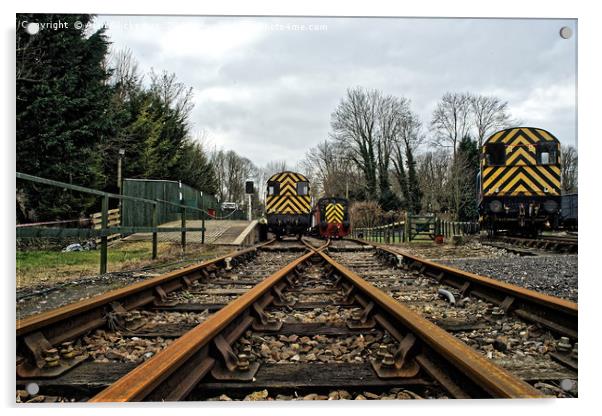 Along the tracks                                Acrylic by Alan Glicksman