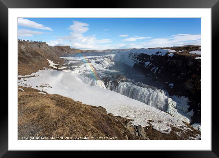 Gullfoss Framed Mounted Print by David Chennell
