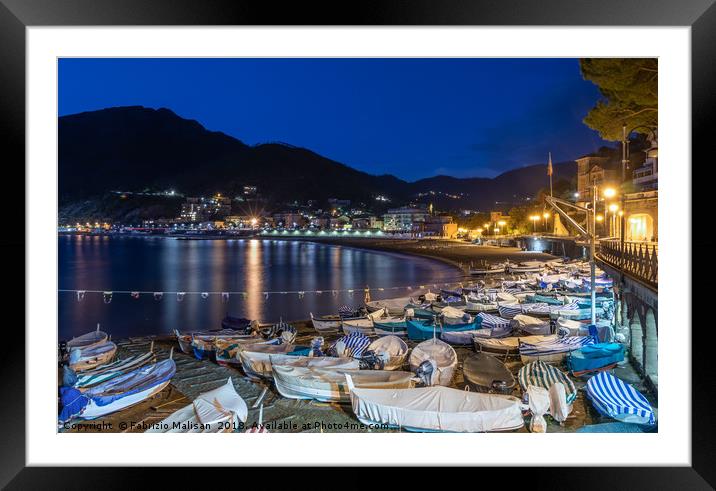 An evening in Levanto Framed Mounted Print by Fabrizio Malisan