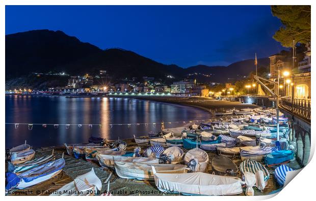 An evening in Levanto Print by Fabrizio Malisan