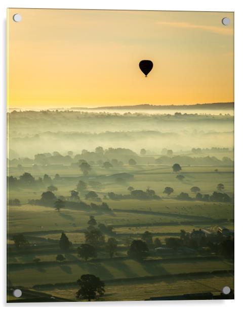Hot Air Balloon at Sunrise Acrylic by Sebastien Greber