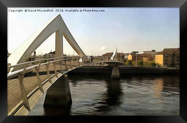 Tradeston Bridge Glasgow Framed Print by David Mccandlish