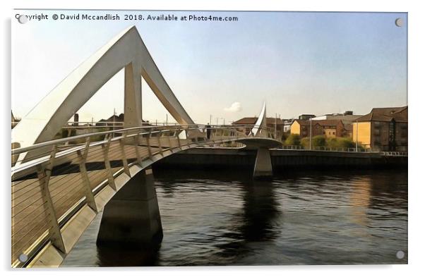 Tradeston Bridge Glasgow Acrylic by David Mccandlish