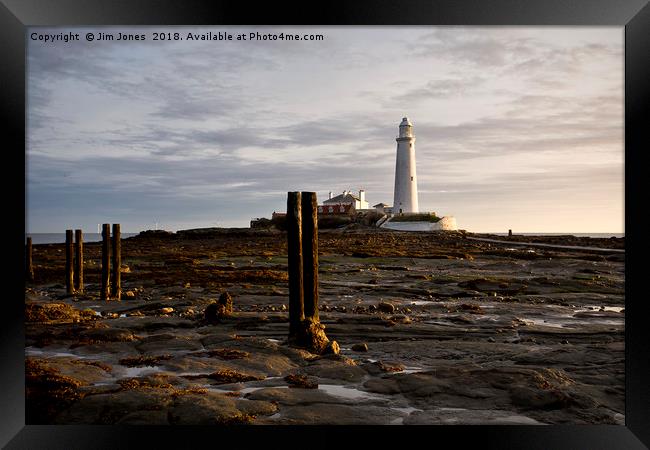 Early morning at St Mary's Island Framed Print by Jim Jones