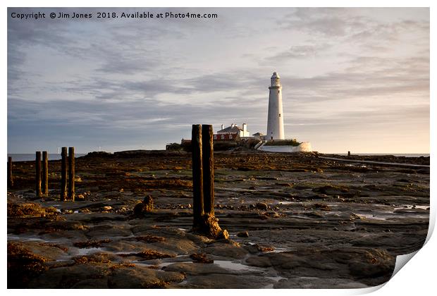 Early morning at St Mary's Island Print by Jim Jones