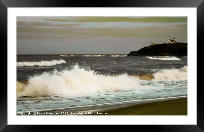 Waves Crashing In Framed Mounted Print by Kevin Maughan