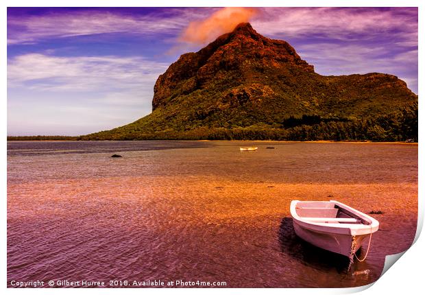 Tranquil Le Morne Brabant: Mauritius' Gem Print by Gilbert Hurree