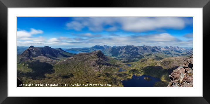 View from the summit of Maol Chean-dearg Framed Mounted Print by Phill Thornton