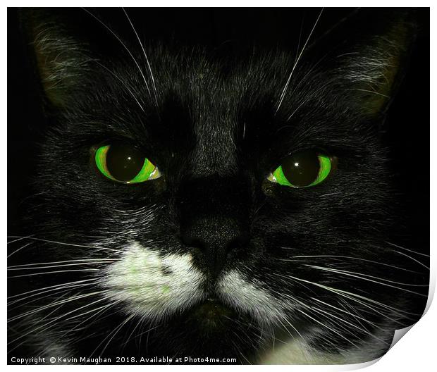 Green Cats Eyes Print by Kevin Maughan