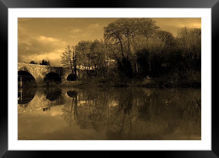 Reflections on the River Framed Mounted Print by pauline morris