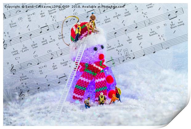 Frosty The Snowman -  Purple Print by Sandi-Cockayne ADPS