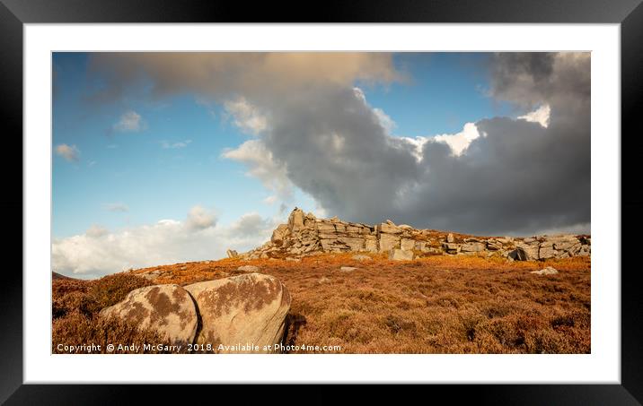 Over Owler Tor Framed Mounted Print by Andy McGarry