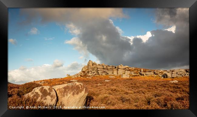 Over Owler Tor Framed Print by Andy McGarry