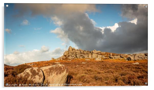 Over Owler Tor Acrylic by Andy McGarry