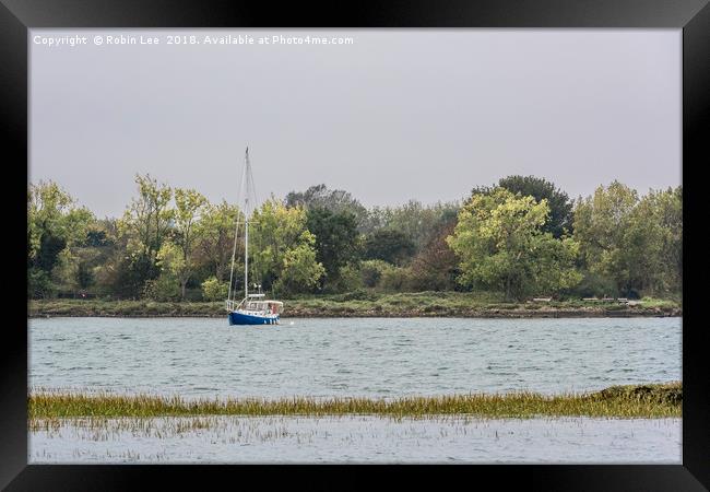 At Anchor on the River Medway Framed Print by Robin Lee