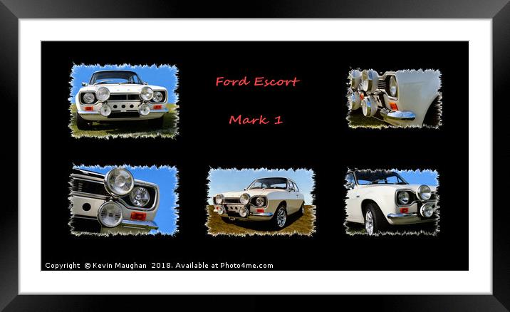 Ford Escort Mk1 Framed Mounted Print by Kevin Maughan