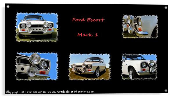Ford Escort Mk1 Acrylic by Kevin Maughan