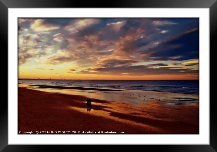 "Walking Home at sunset" Framed Mounted Print by ROS RIDLEY