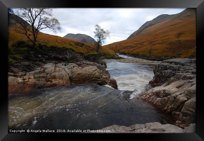 The river at Glen  Etive Framed Print by Angela Wallace