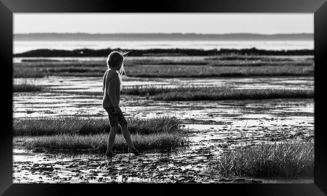 Alone at the marshes Framed Print by Martin Bowra
