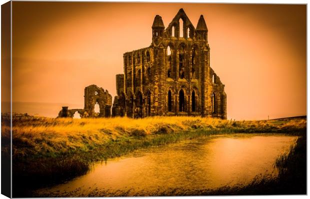 Whitby Abbey Canvas Print by Mike Lanning